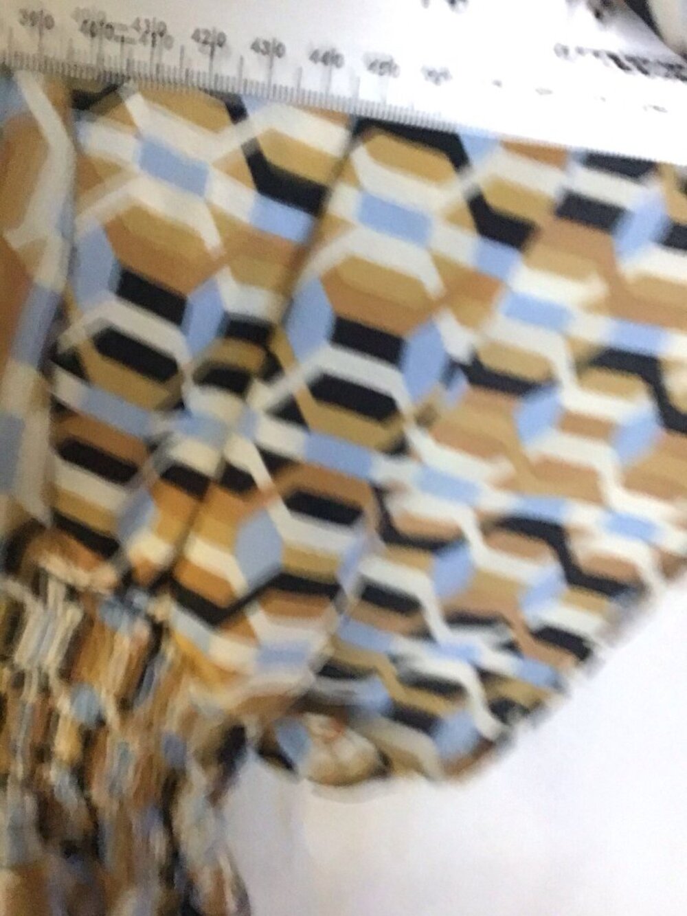 Melloday Geometric Print Smocked Waist Flutter Sleeve Rachelle Maxi Dress S - Picture 7 of 7